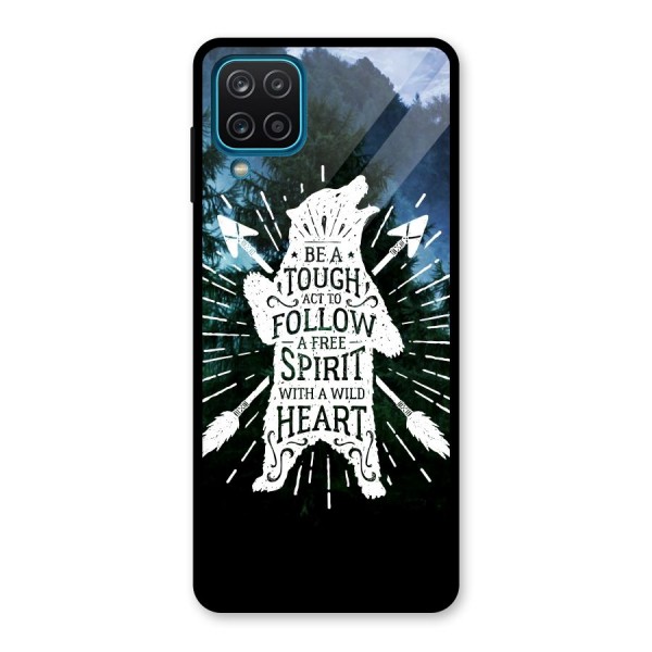 Follow Spirit Heart Glass Back Case for Galaxy A12