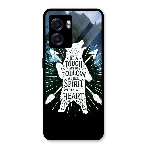 Follow Spirit Heart Glass Back Case for Oppo K10 (5G)