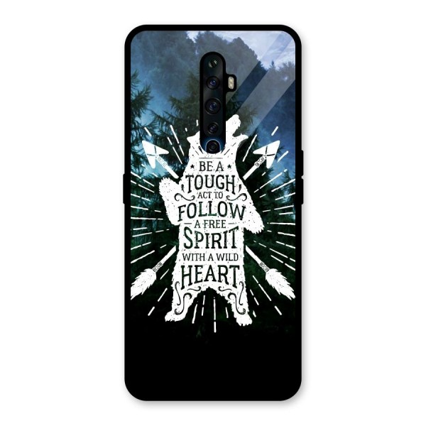 Follow Spirit Heart Glass Back Case for Oppo Reno2 Z