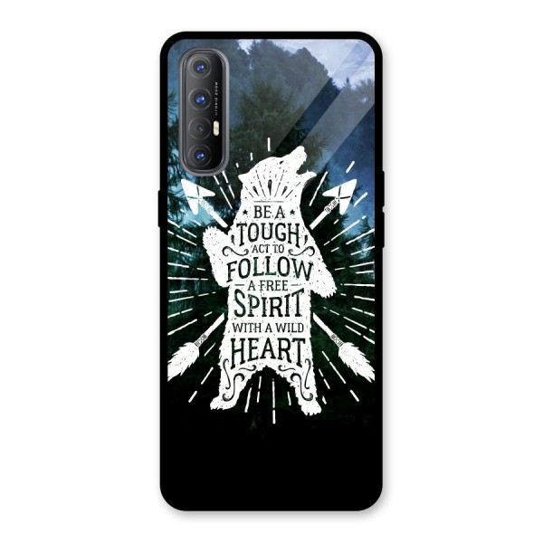 Follow Spirit Heart Glass Back Case for Oppo Reno3 Pro