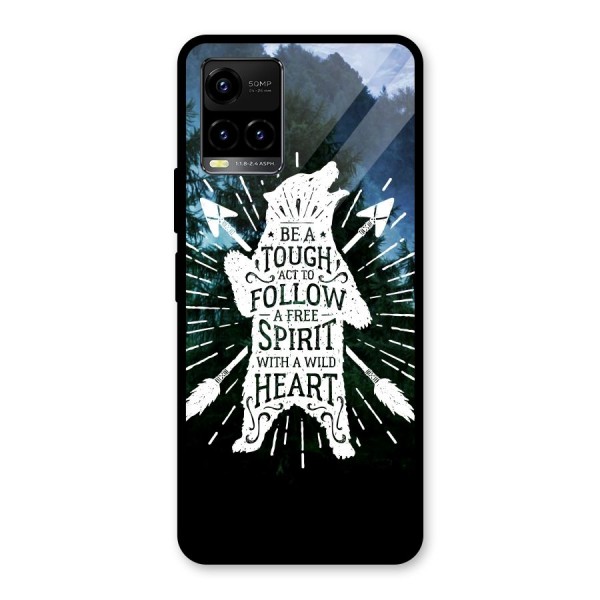 Follow Spirit Heart Glass Back Case for Vivo Y21 2021