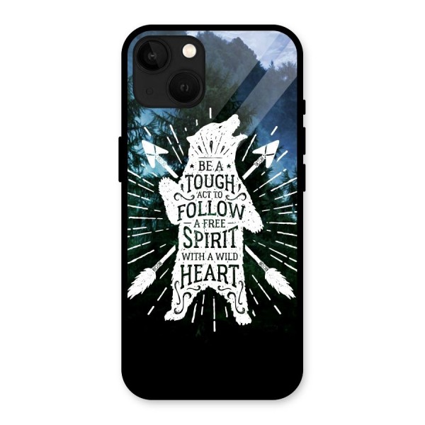 Follow Spirit Heart Glass Back Case for iPhone 13