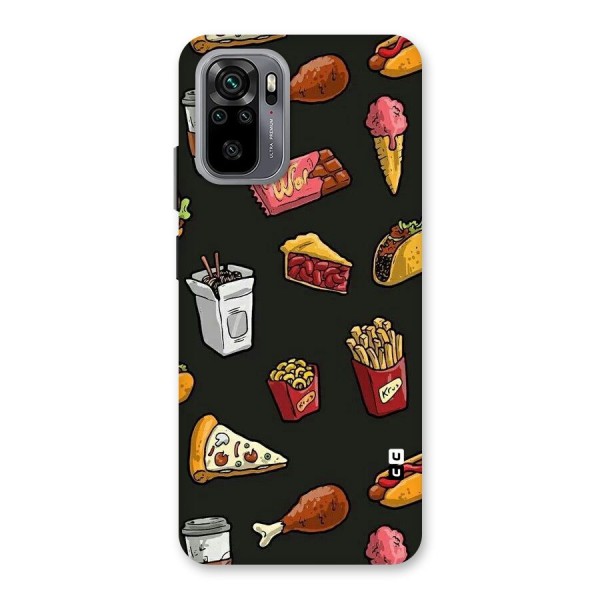 Foodie Pattern Back Case for Redmi Note 10