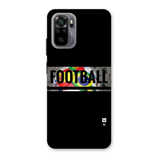 Football Typography Back Case for Redmi Note 10