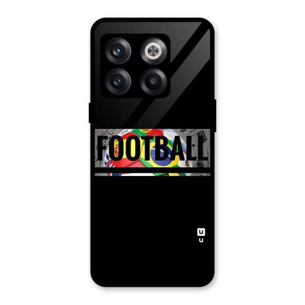 Football Typography Glass Back Case for OnePlus 10T