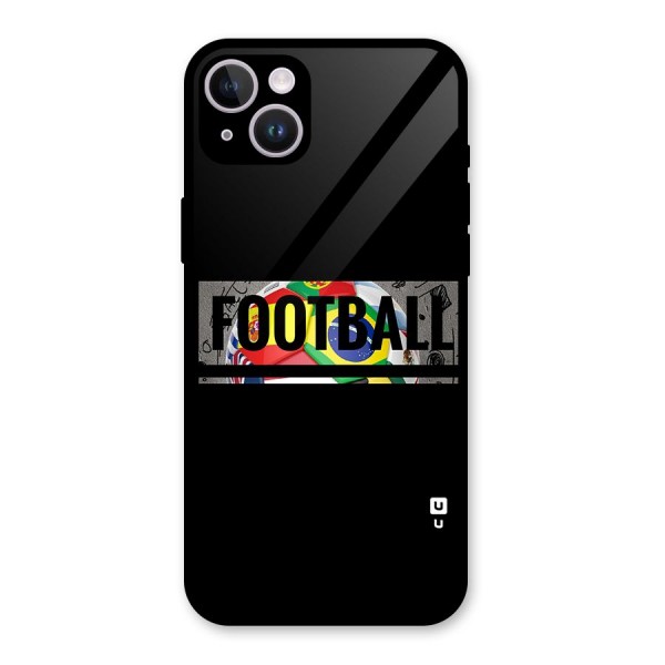Football Typography Glass Back Case for iPhone 14 Plus