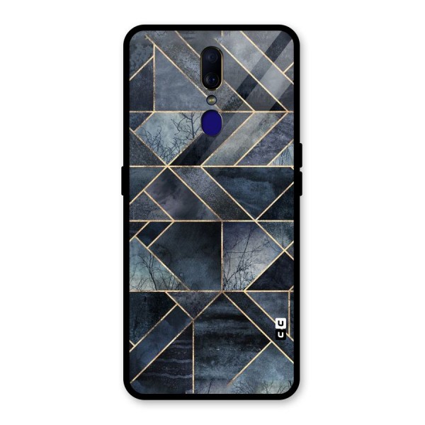 Forest Abstract Lines Glass Back Case for Oppo F11