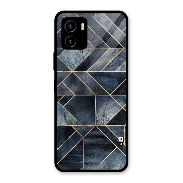 Forest Abstract Lines Glass Back Case for Vivo Y15s