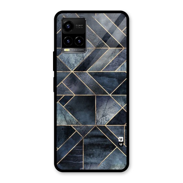 Forest Abstract Lines Glass Back Case for Vivo Y21A