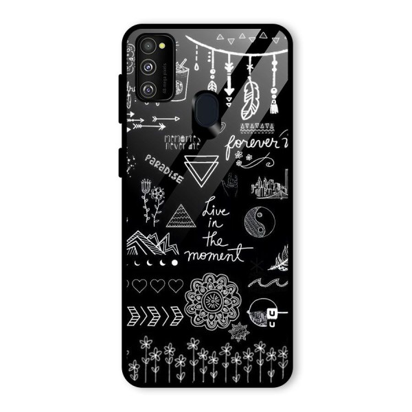 Forever Moment Glass Back Case for Galaxy M21