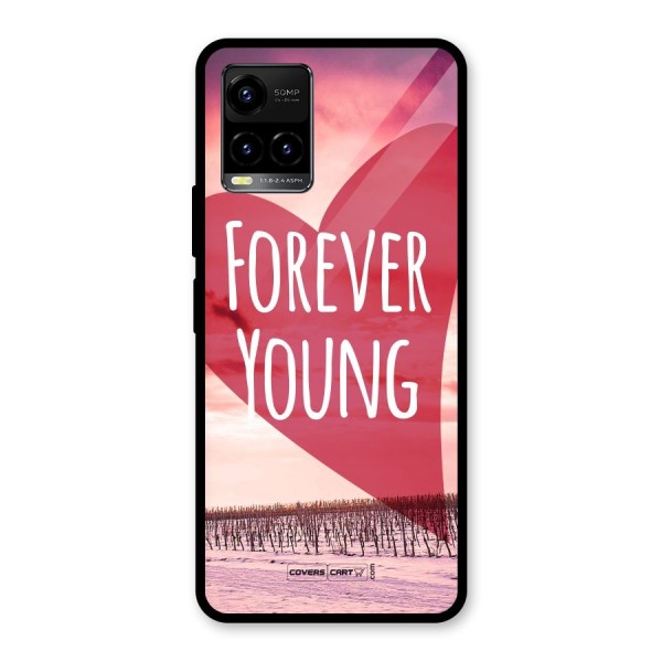 Forever Young Glass Back Case for Vivo Y21 2021