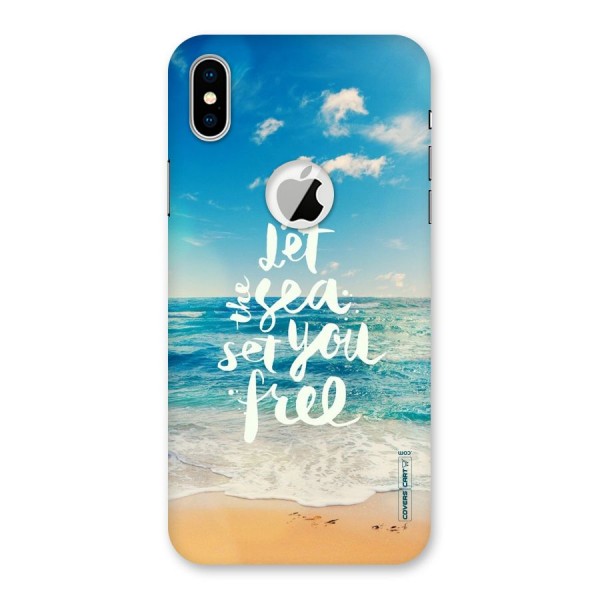 Free Sea Back Case for iPhone XS Logo Cut