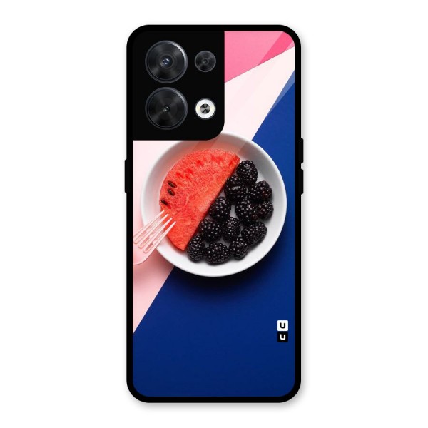 Fresh Fruit Season Glass Back Case for Oppo Reno8 5G