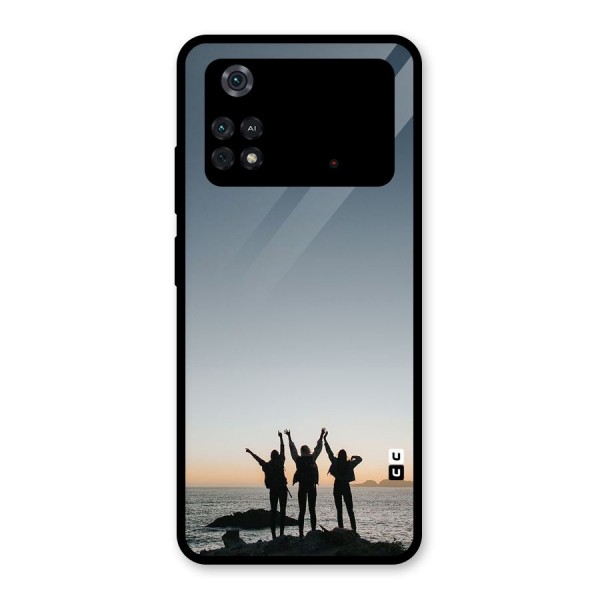 Friendship Glass Back Case for Poco M4 Pro 4G