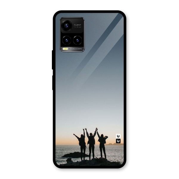 Friendship Glass Back Case for Vivo Y21 2021