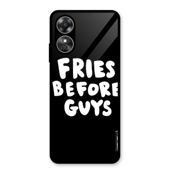 Fries Always Glass Back Case for Oppo A17