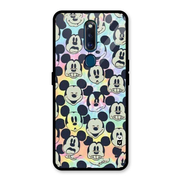 Fun Rainbow Faces Glass Back Case for Oppo F11 Pro