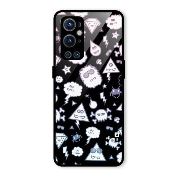 Funny Faces Glass Back Case for OnePlus 9 Pro