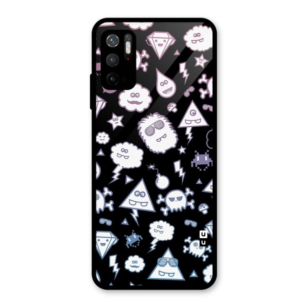 Funny Faces Glass Back Case for Poco M3 Pro 5G