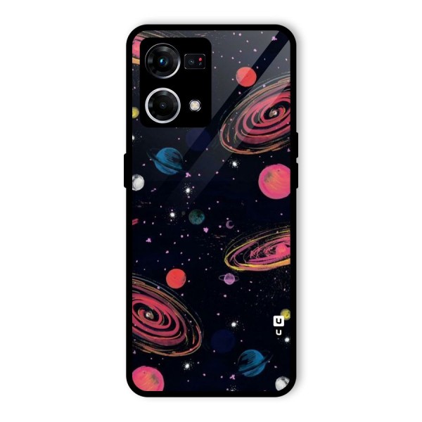 Galaxy Beauty Glass Back Case for Oppo F21s Pro 4G