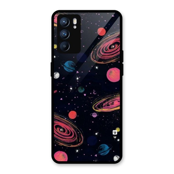 Galaxy Beauty Glass Back Case for Oppo Reno6 5G