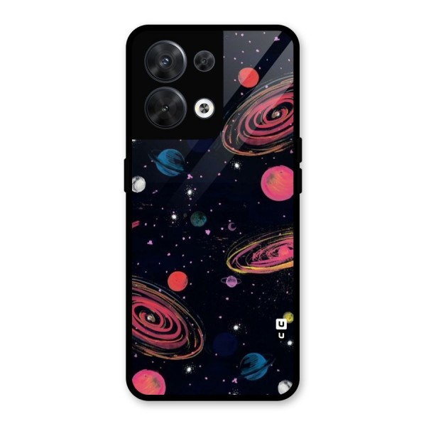 Galaxy Beauty Glass Back Case for Oppo Reno8 5G