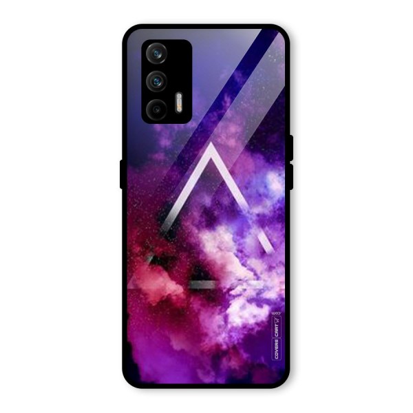 Galaxy Smoke Hues Glass Back Case for Realme X7 Max