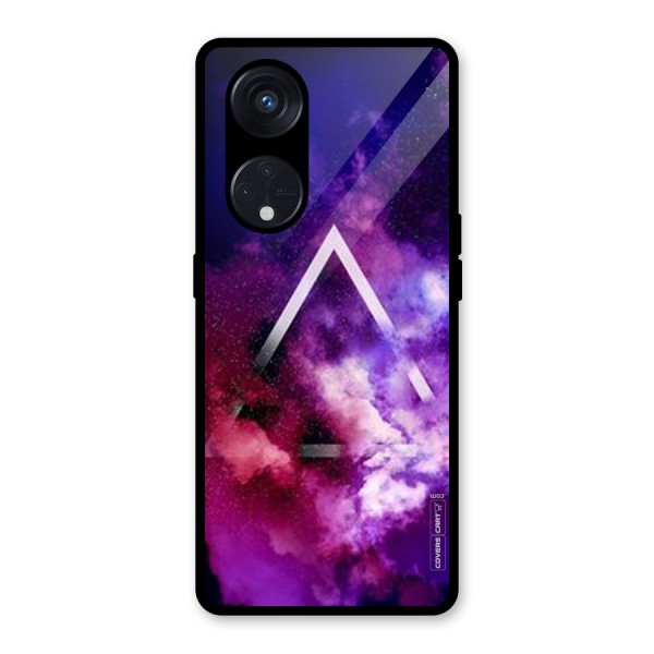 Galaxy Smoke Hues Glass Back Case for Reno8 T 5G