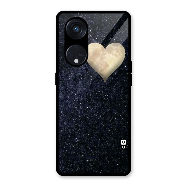 Galaxy Space Heart Glass Back Case for Reno8 T 5G