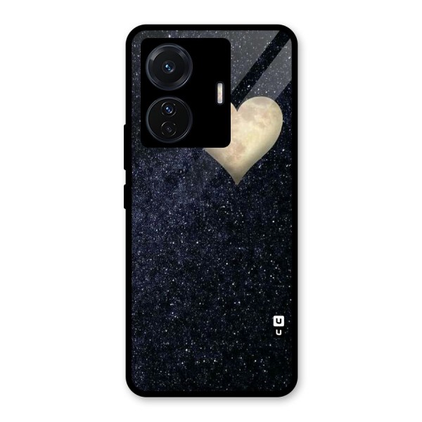 Galaxy Space Heart Glass Back Case for Vivo T1 Pro