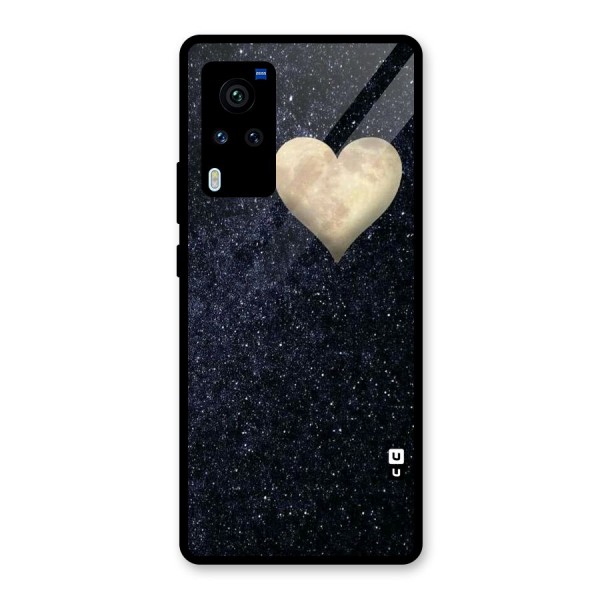 Galaxy Space Heart Glass Back Case for Vivo X60 Pro