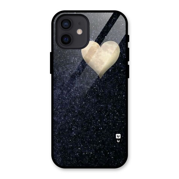 Galaxy Space Heart Glass Back Case for iPhone 12