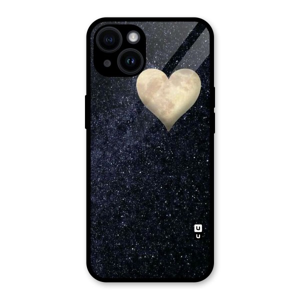 Galaxy Space Heart Glass Back Case for iPhone 14