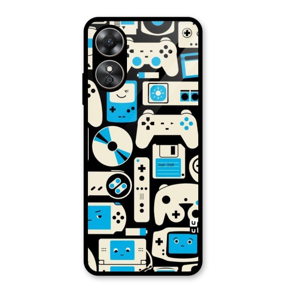 Gamers Glass Back Case for Oppo A17