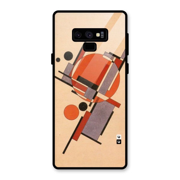 Geo Abstract Metrics Glass Back Case for Galaxy Note 9