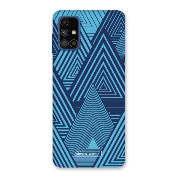 Geometric Blue Print Back Case for Galaxy M51