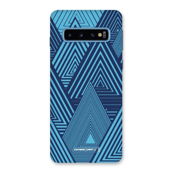 Geometric Blue Print Back Case for Galaxy S10