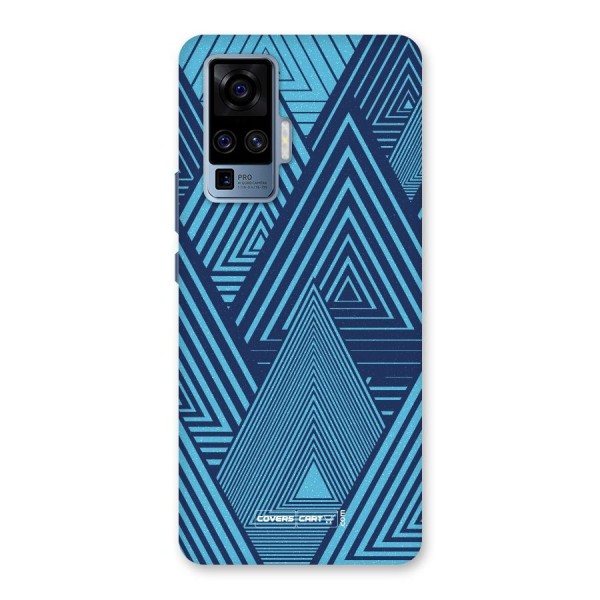 Geometric Blue Print Back Case for Vivo X50 Pro