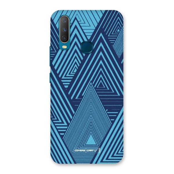 Geometric Blue Print Back Case for Vivo Y12