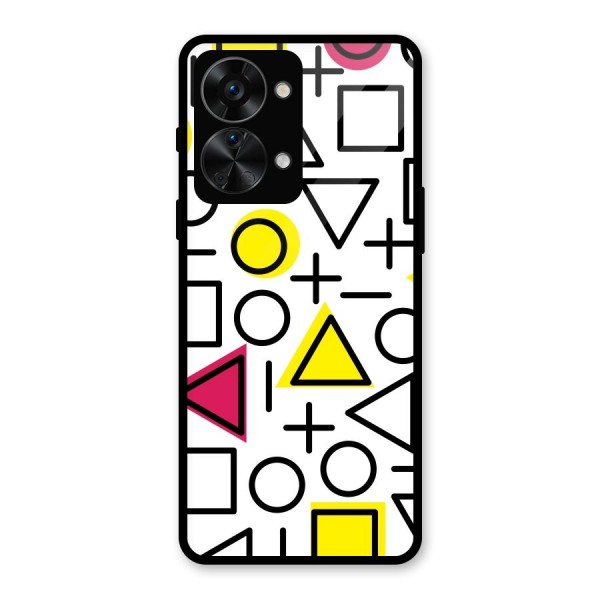 Geometry Pattern Glass Back Case for OnePlus Nord 2T