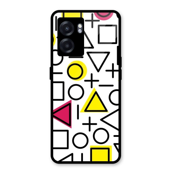 Geometry Pattern Glass Back Case for Oppo K10 (5G)