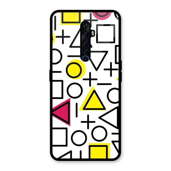 Geometry Pattern Glass Back Case for Oppo Reno2 Z