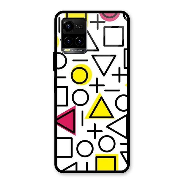 Geometry Pattern Glass Back Case for Vivo Y21 2021