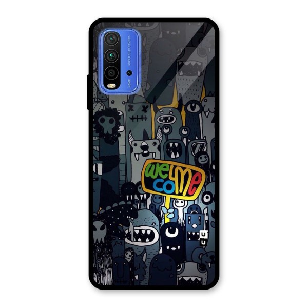 Ghost Welcome Glass Back Case for Redmi 9 Power