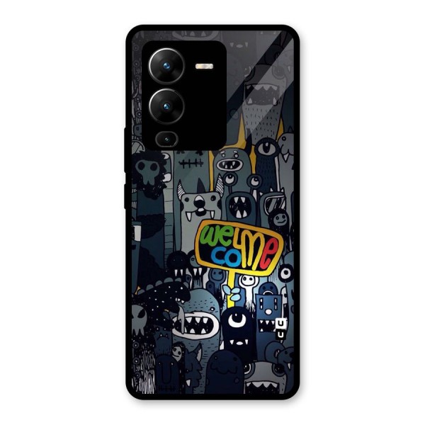 Ghost Welcome Glass Back Case for Vivo V25 Pro