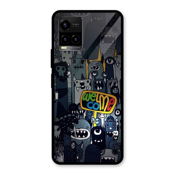 Ghost Welcome Glass Back Case for Vivo Y21A