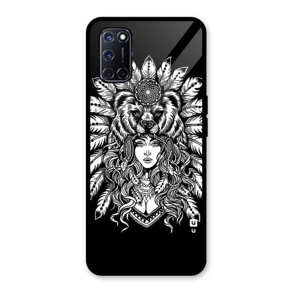 Girl Pattern Art Glass Back Case for Oppo A52