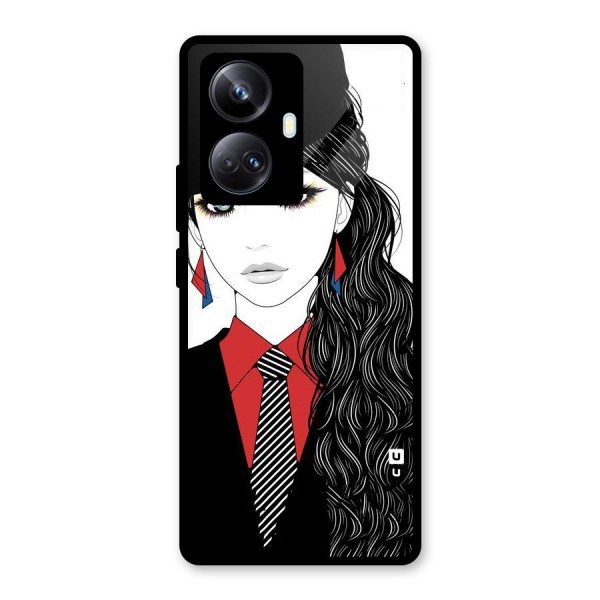 Girl Tie Glass Back Case for Realme 10 Pro Plus