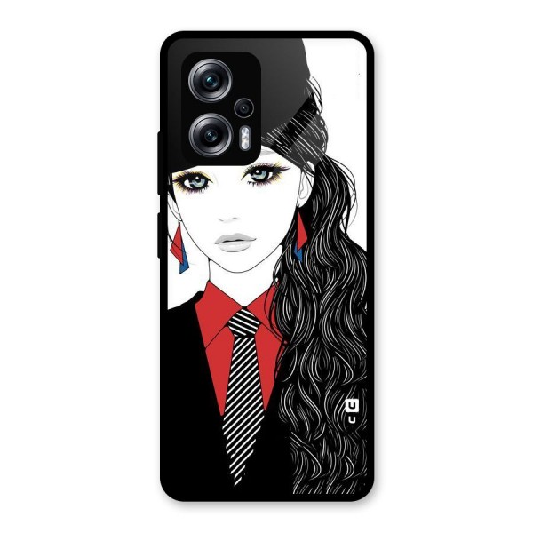 Girl Tie Glass Back Case for Redmi K50i