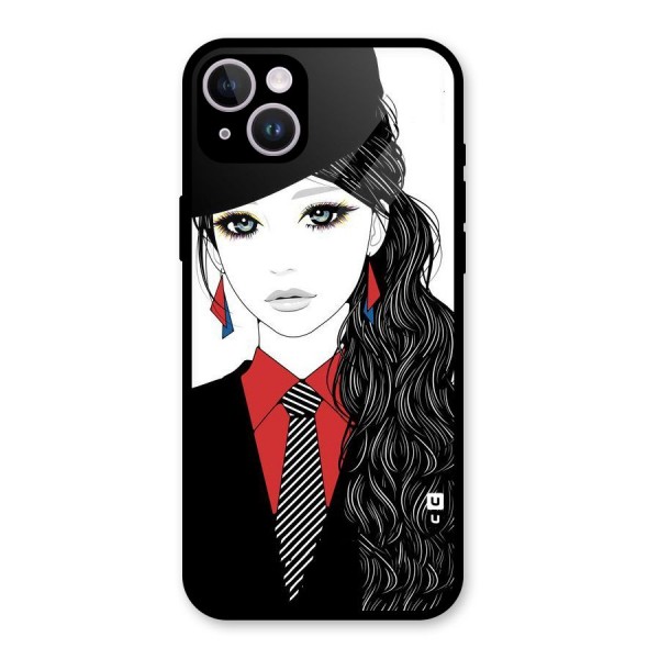 Girl Tie Glass Back Case for iPhone 14 Plus